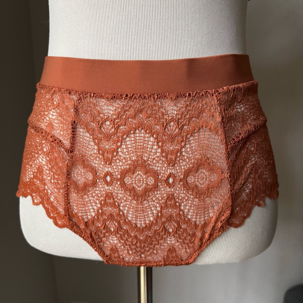 Understatement Lace Highwaist String (Terracotta) - Picture 3 of 5